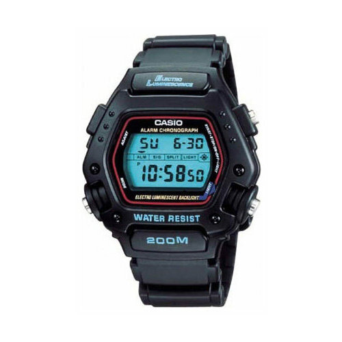 Наручные часы CASIO Collection DW-290-1V, серый, черный dw f01 биометрический отпечаток пальца 2 4 дюйма часы времени посещения проверка работника регистратор простое использование
