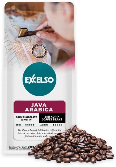 Кофе обжаренный в зерне Excelso Java Arabica 200g