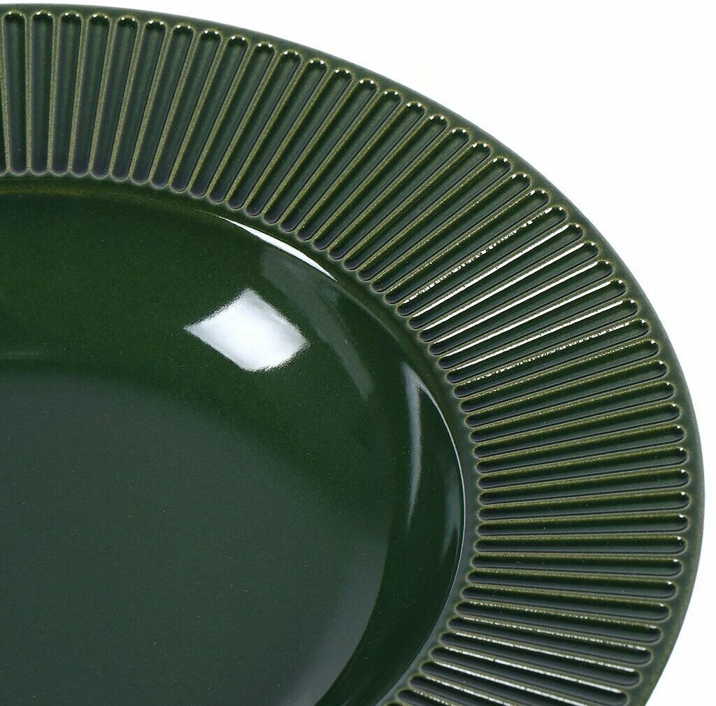 Тарелка суповая, керамика, 24 см, Emerald Green, Fioretta, TDP471