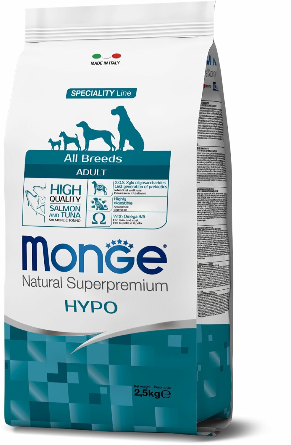 Monge Dog Speciality Hypo корм с лососем и тунцом для взрослых собак всех пород 2,5 кг