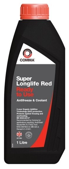 Comma Super Longlife Red - Coolant (1L)_Антифриз! Красный, Готовый К Использованию Vw (Tl774d) COMMA арт. SLC1L