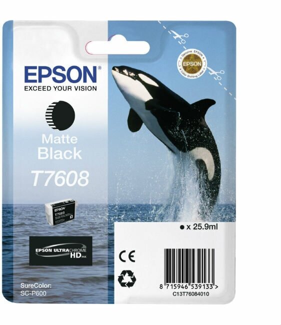 Картридж Epson T7608 Matte Black/Матовый Черный