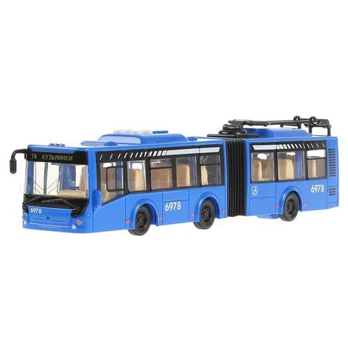 Игрушка технопарк TROLLRUB-30PL-BU Машина городской троллейбус