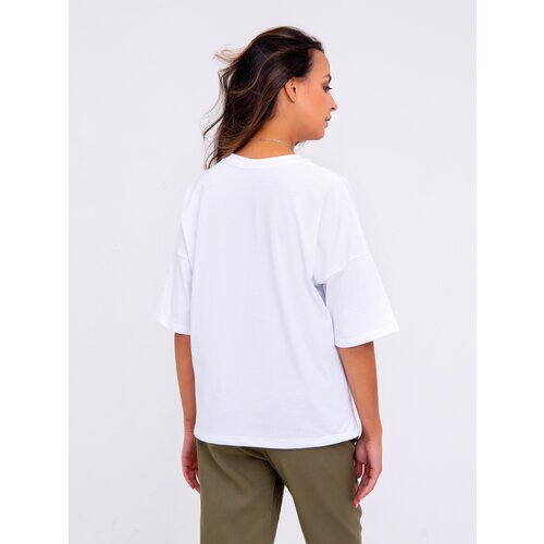 Футболка трикотажная Рапоза, Raposa 332WHT, размер OverSize (50-56)