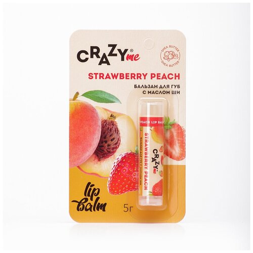 CRAZYme    Strawberry Peach Lip Balm    , 5 