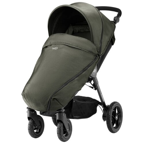 фото Прогулочная коляска britax b-motion 4 (с накидкой на ножки) olive denim