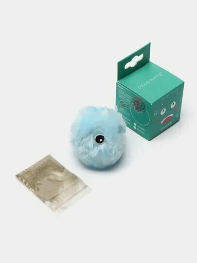 Интерактивная игрушка- мяч со звуками для кошек с кошачьей мятой, дразнилка со звуком лягушки - фотография № 2