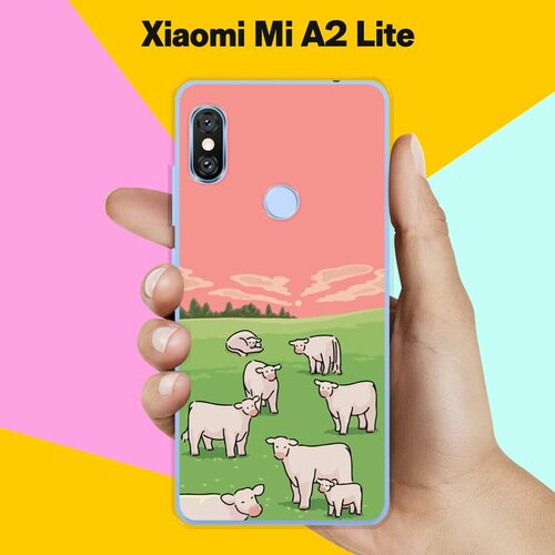 Силиконовый чехол на Xiaomi Mi A2 Lite Овечки / для Сяоми Ми А2 Лайт