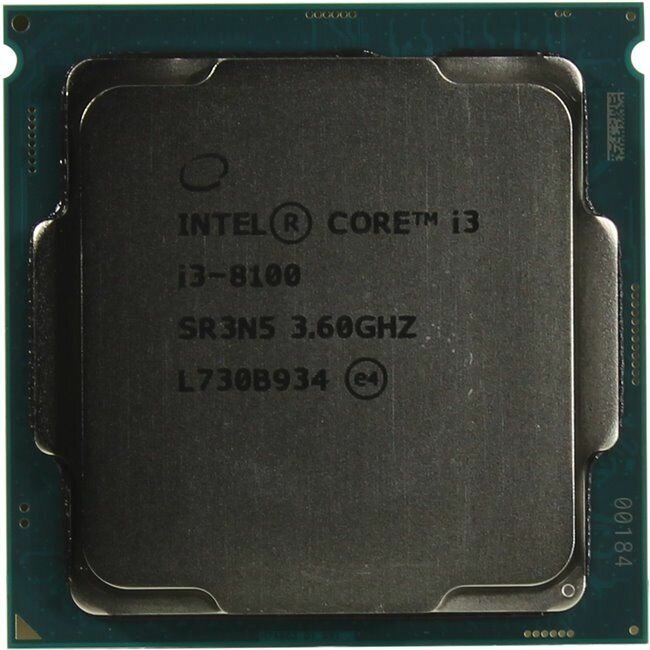 Процессор Intel Core i3-8100 LGA1151 v2, 4 x 3600 МГц, OEM