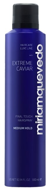 Лак для волос с экстрактом черной икры Miriam Quevedo Extreme Caviar Final Touch Hairspray Medium Hold 300 мл