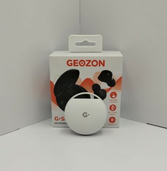 Гарнитура GEOZON Space, Bluetooth, вкладыши, белый [g-s07wht] - фото №9