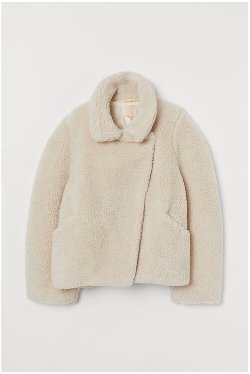 Куртка-шуба жен H&M, цвет: Кремовый цвет, размер: XL