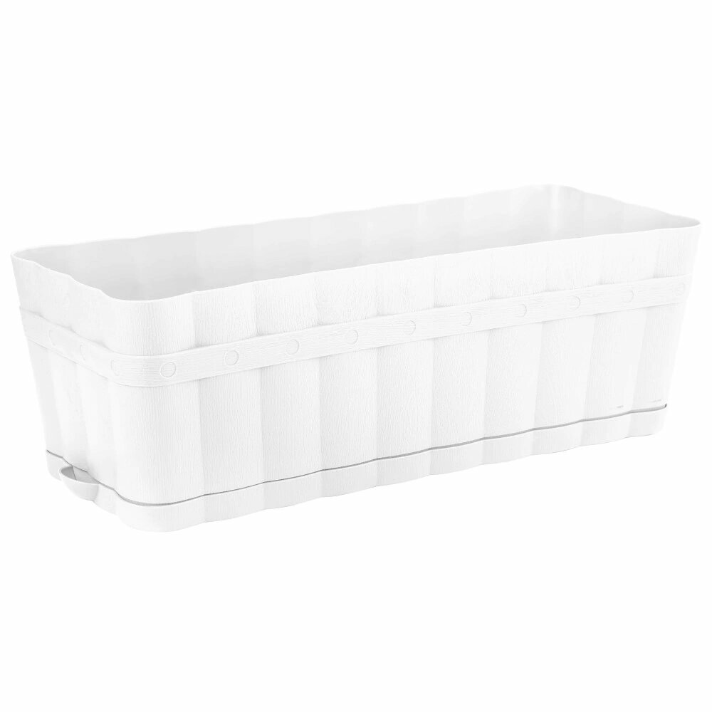 Балконный ящик пластиковый Изюминка белый 46х19х155 см 12 л