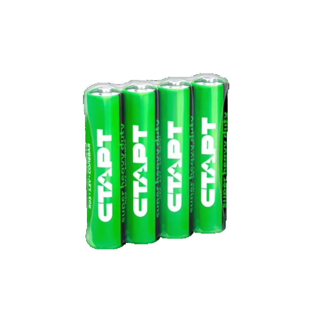 Батарейки солевые "старт" R03-SH4 (ААА), 4 шт в упаковке, надежное питание для устройств