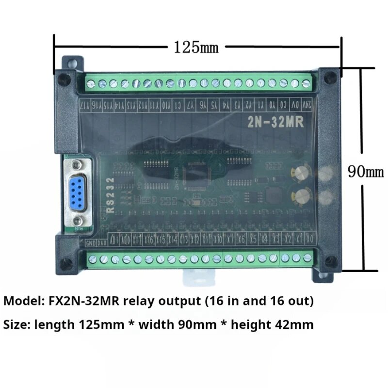Программируемый логический контроллер Fx2n-10/14/20/24/32 MR/MT FX2N-32MR 2AD(0-10V)