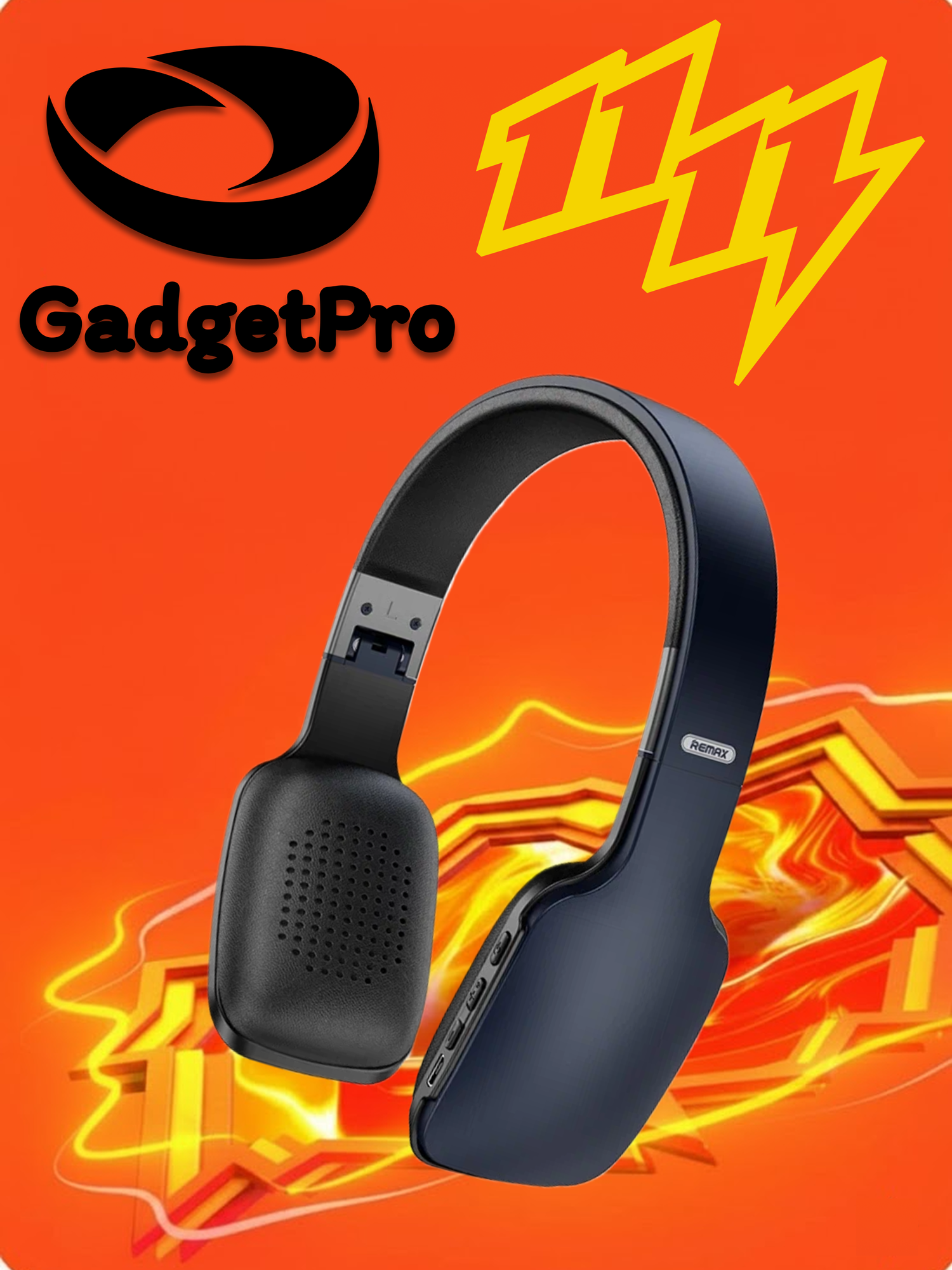 Беспроводные наушники Remax RB-700HB: Bluetooth, глубокий бас, стильный дизайн, для спорта и повседневной жизни. синий