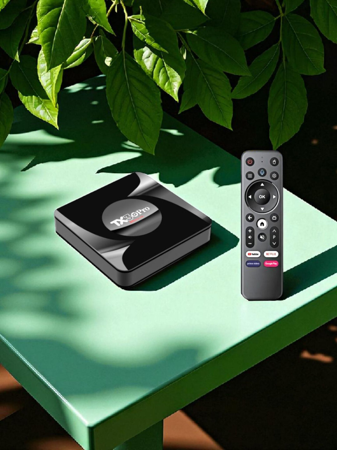 Смарт-ТВ-бокс TX3 Pro, Android 15, 8К, 16ГБ, 2ГБ, встроенный голосовой пульт, бежевый