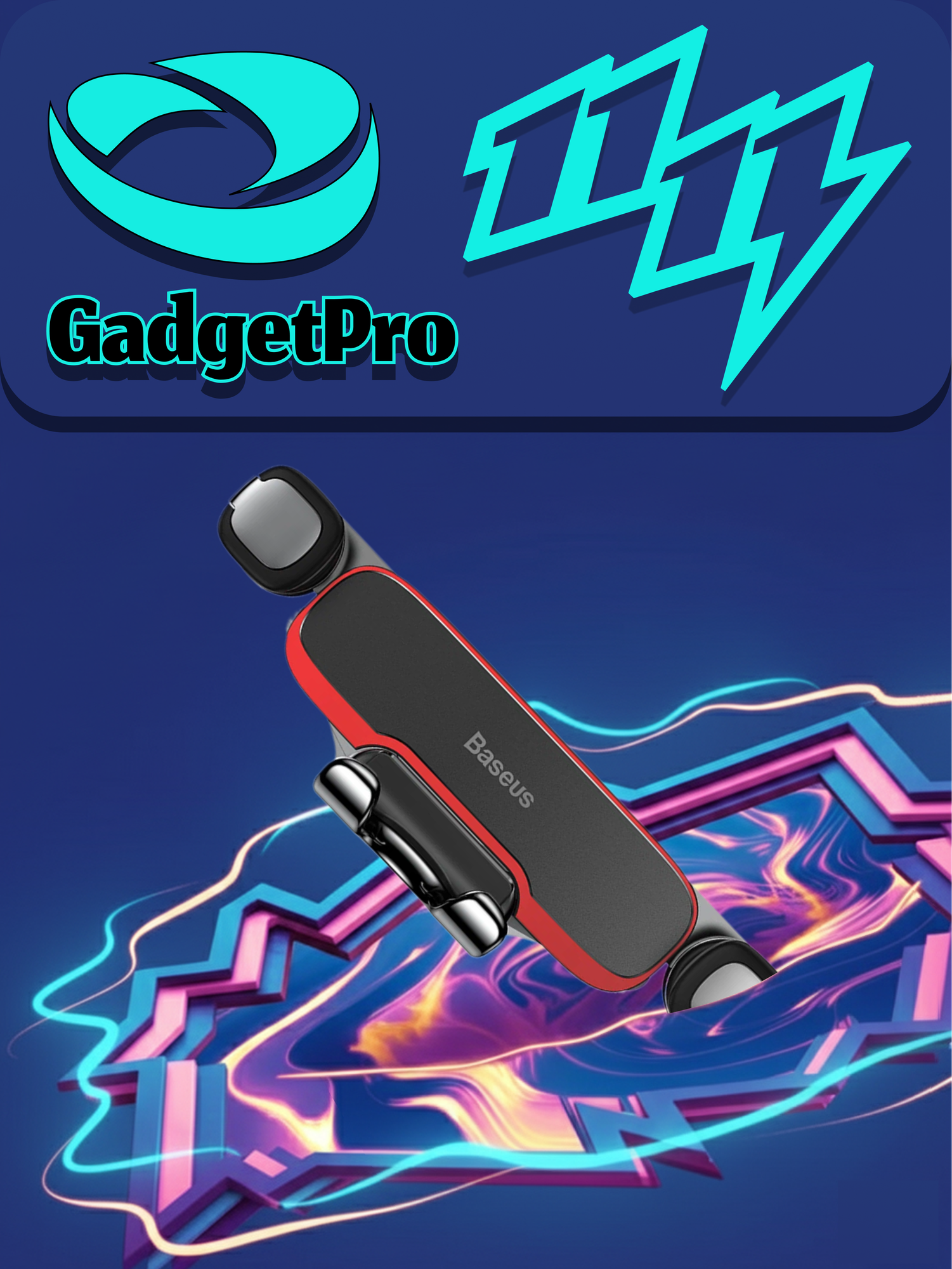 Автомобильный держатель для телефона Baseus SUYL-HU01: магнитный, для iPhone, Android, надежный, черный.