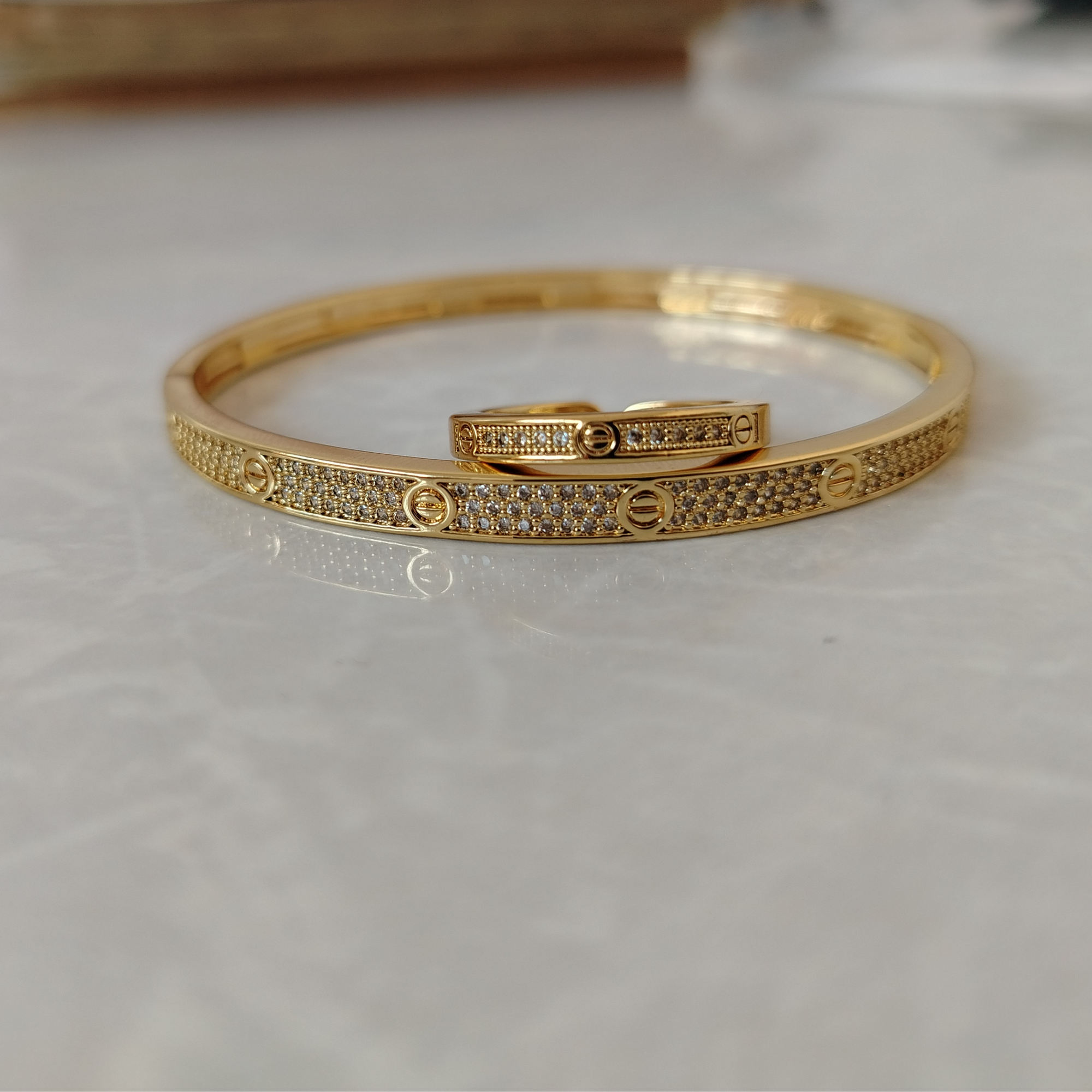 Моносерьга Carter, алланит, FJ1122ETU золотистый/серебристый — фото 1