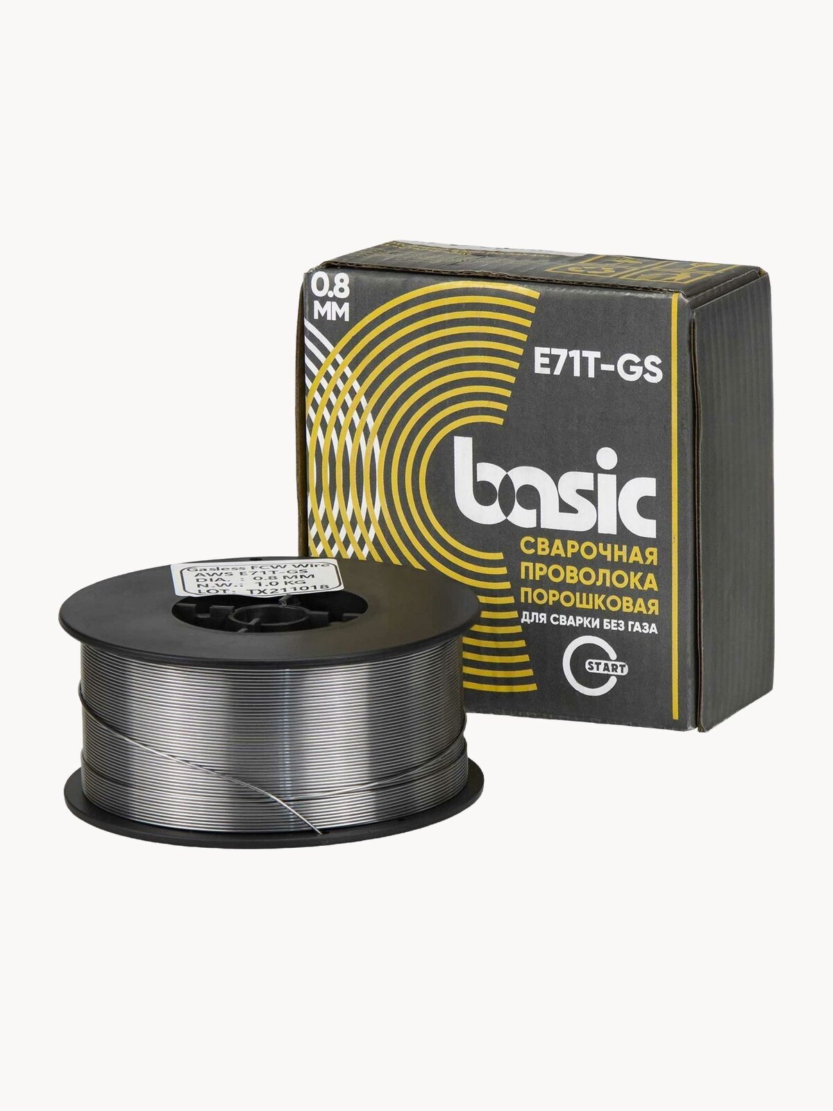 Порошковая сварочная проволока START Basic 0,8мм, 1кг, для сварки без газа