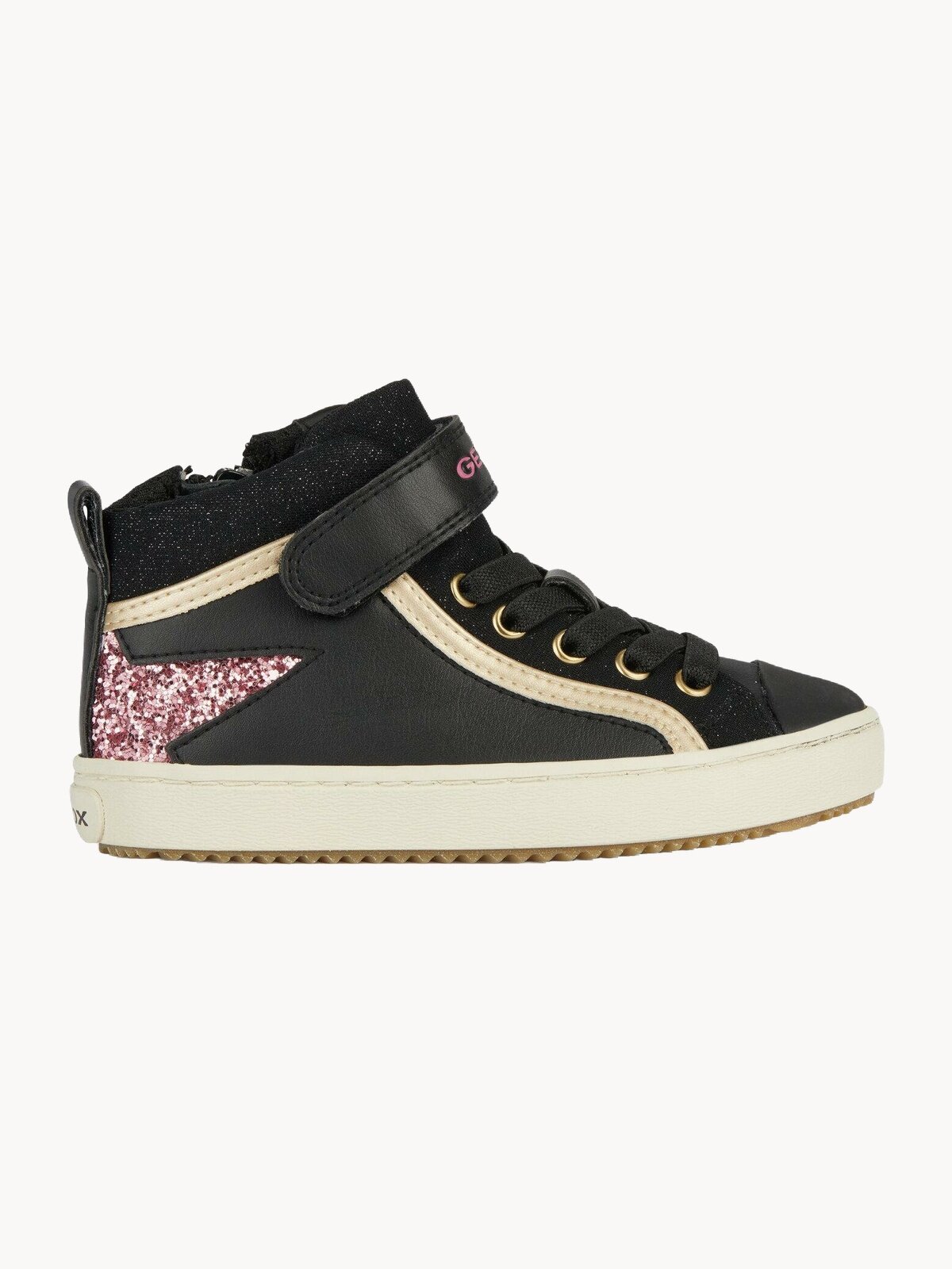 Кроссовки GEOX, размер 36, чёрный/тёмно-розовый