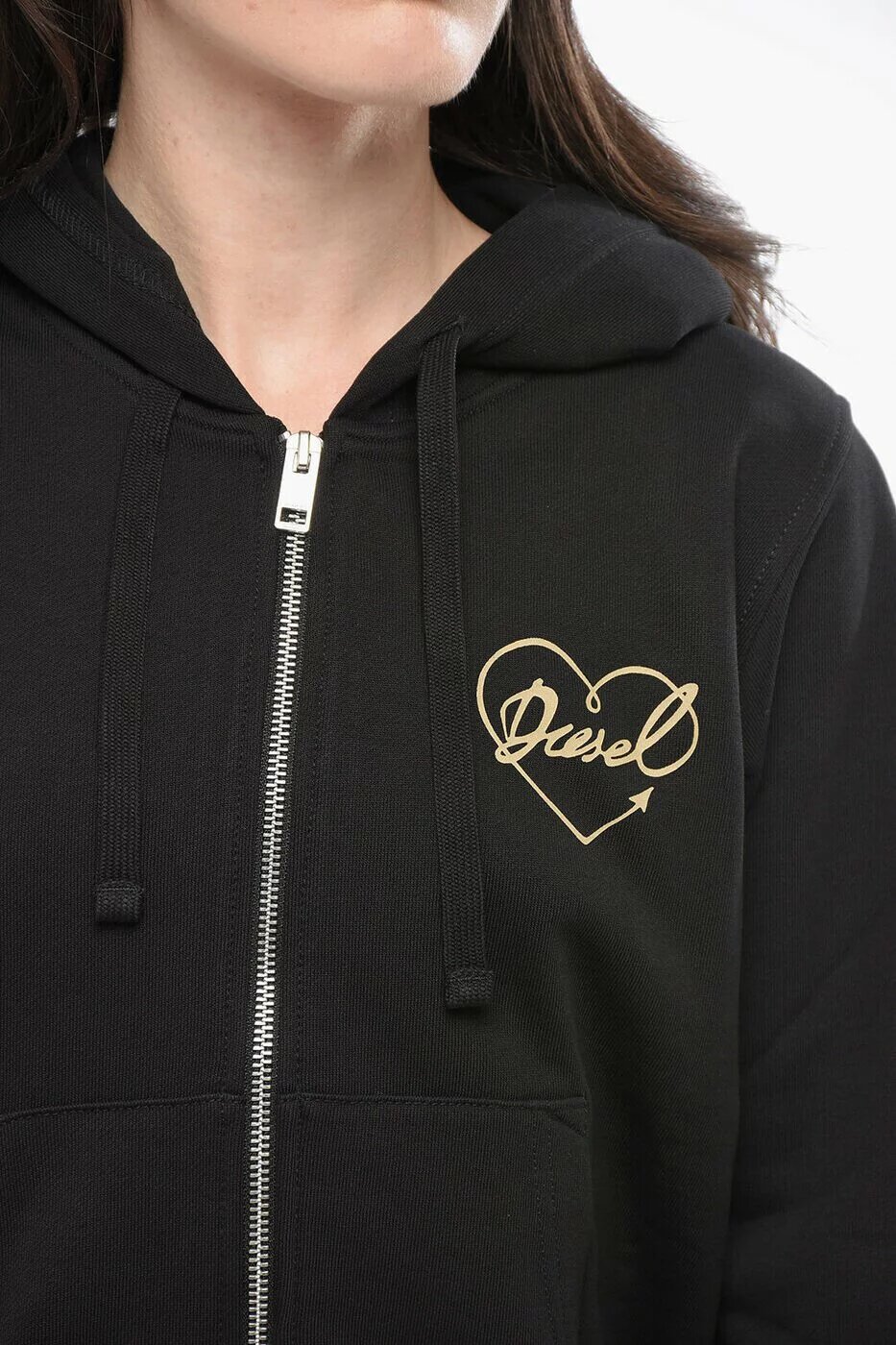 Толстовка спортивная DIESEL, размер XS, , черный — фото 1
