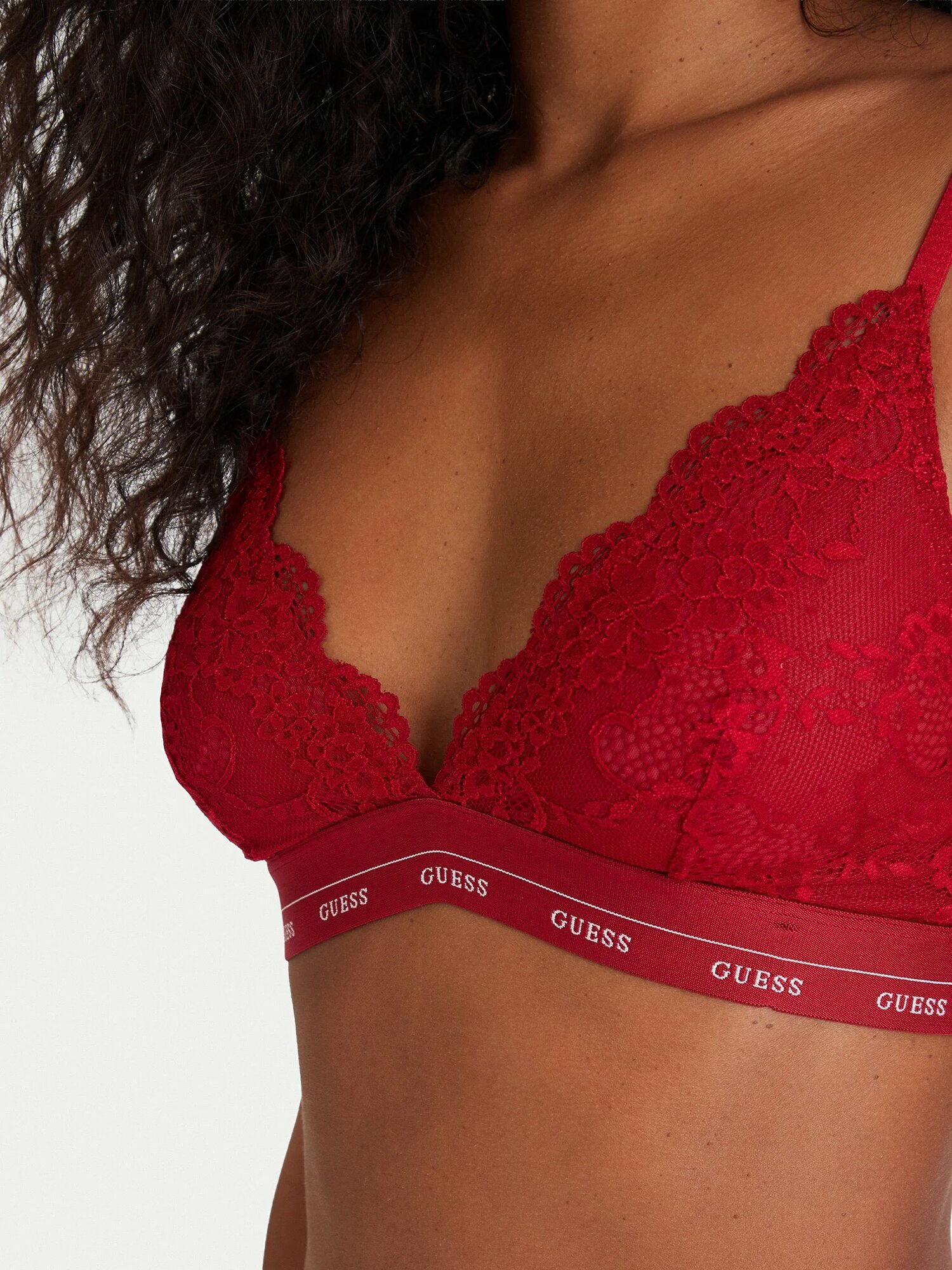 Бюстгальтер GUESS JANE TRIANGLE, размер XL, красный — фото 1