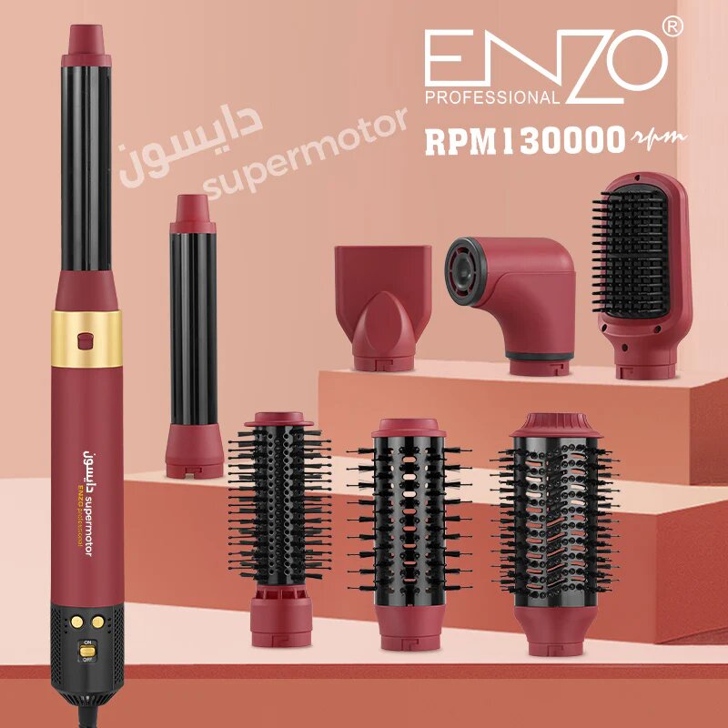 Фен-щетка ENZO EN-6223 – профессиональный многофункциональный инструмент для укладки волос 8 в 1.