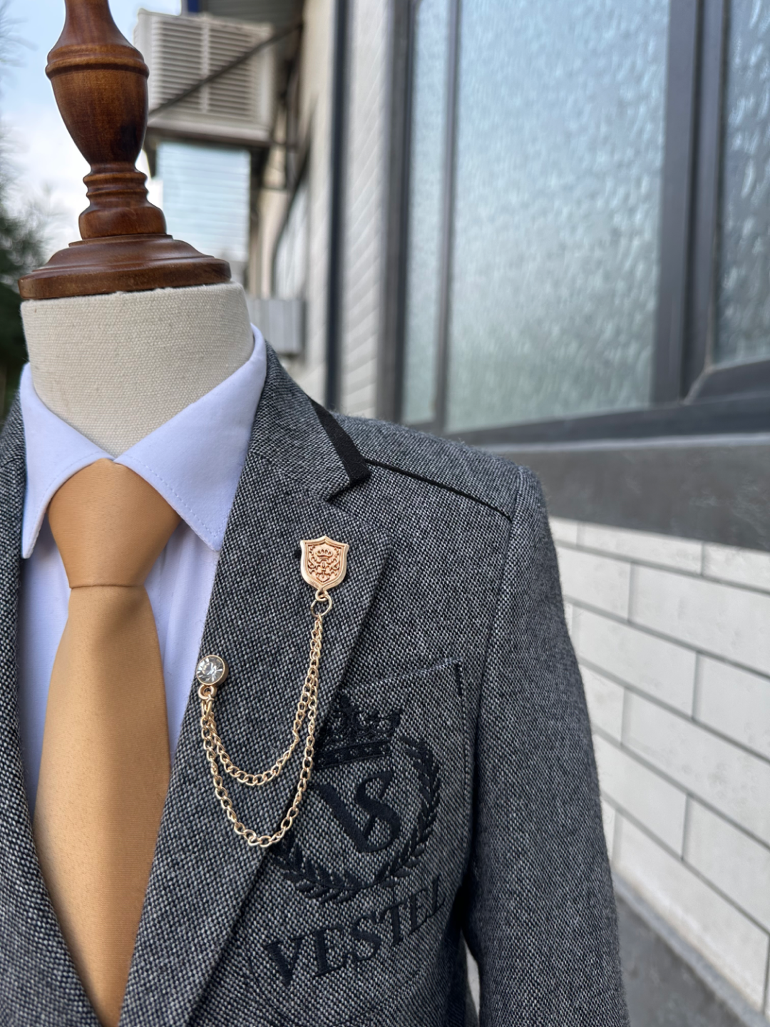 Пиджак в классическом стиле для детей 12 лет — фото 1