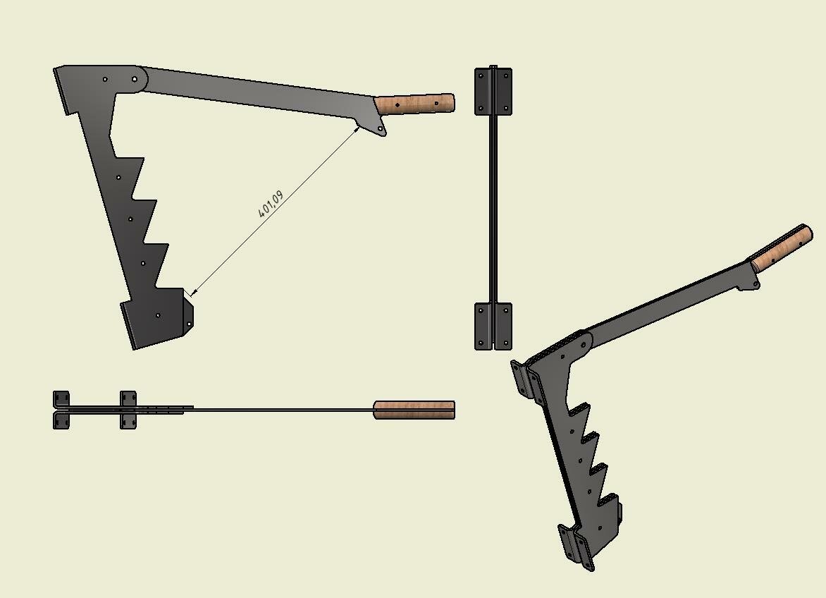Настенный щепокол модель 05 Черный — фото 1