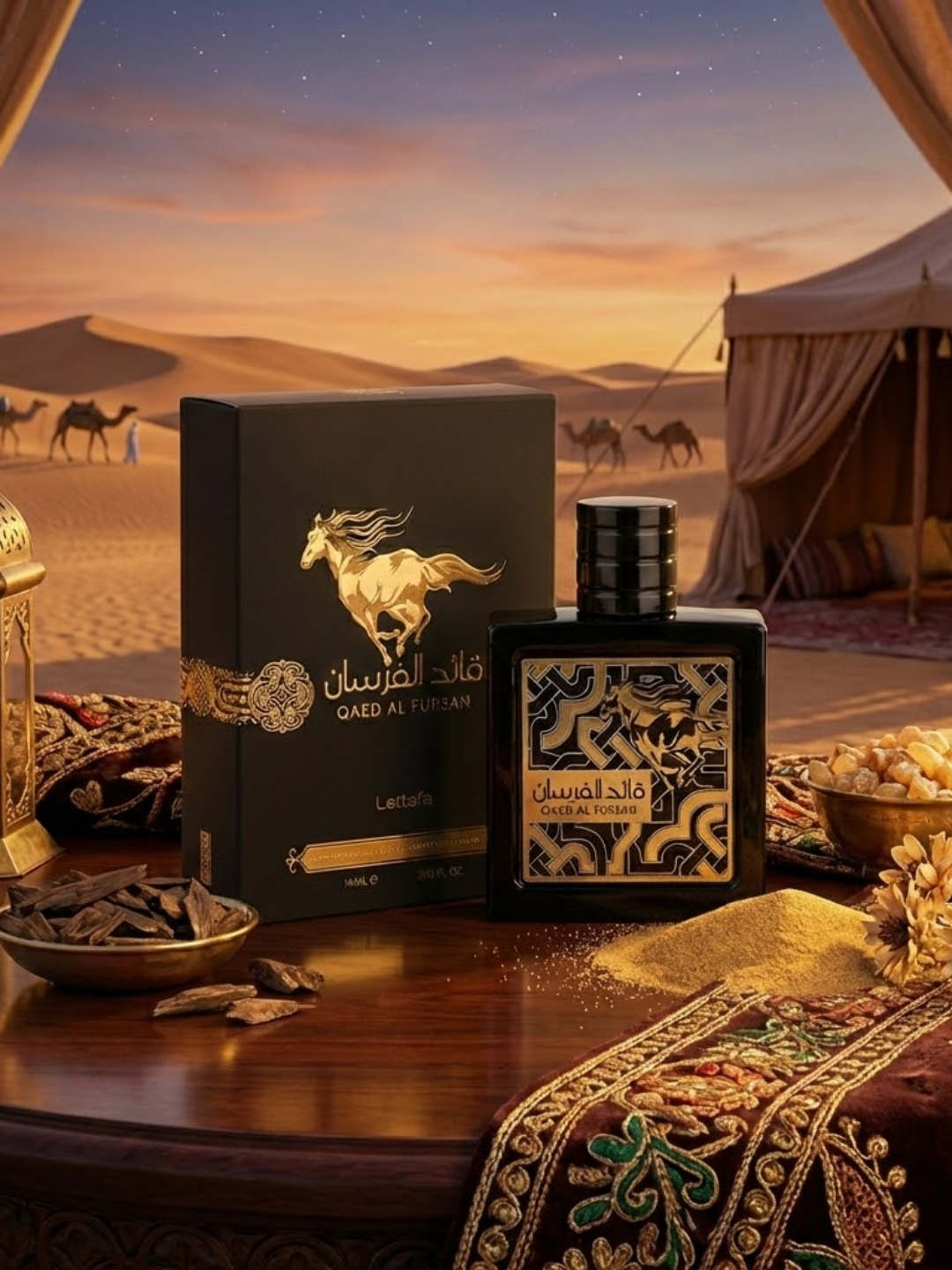 Qaed Al Fursan (Черная Лошадь) — Роскошный аромат ананаса и уда (На разлив: 3, 5, 10, 20 мл)