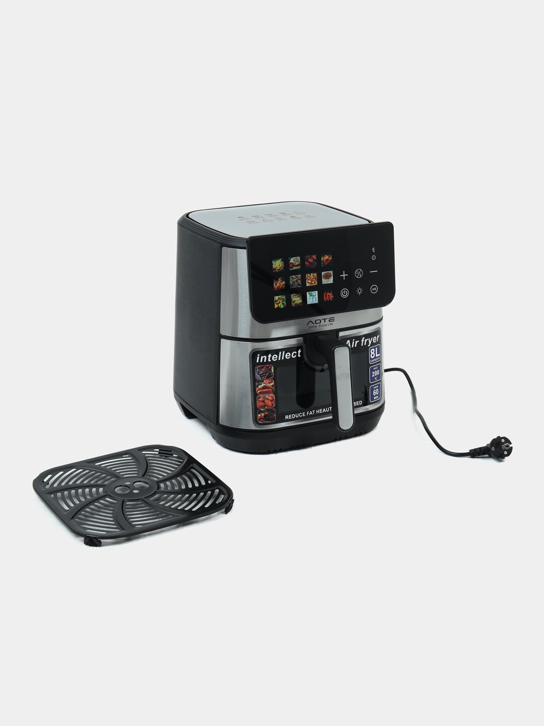 Многофункциональная духовка Smart Aerogril для приготовления пищи без масла Fritz 8 литров - Серый металлик