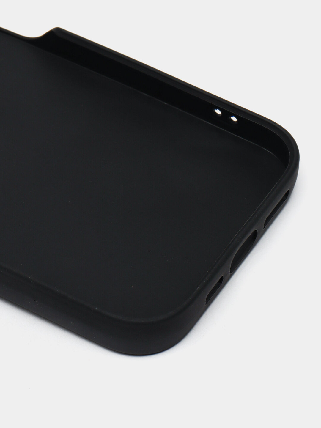 Чехол, для iPhone 15 Plus, мягкий, силиконовый, матовый, черный — фото 1