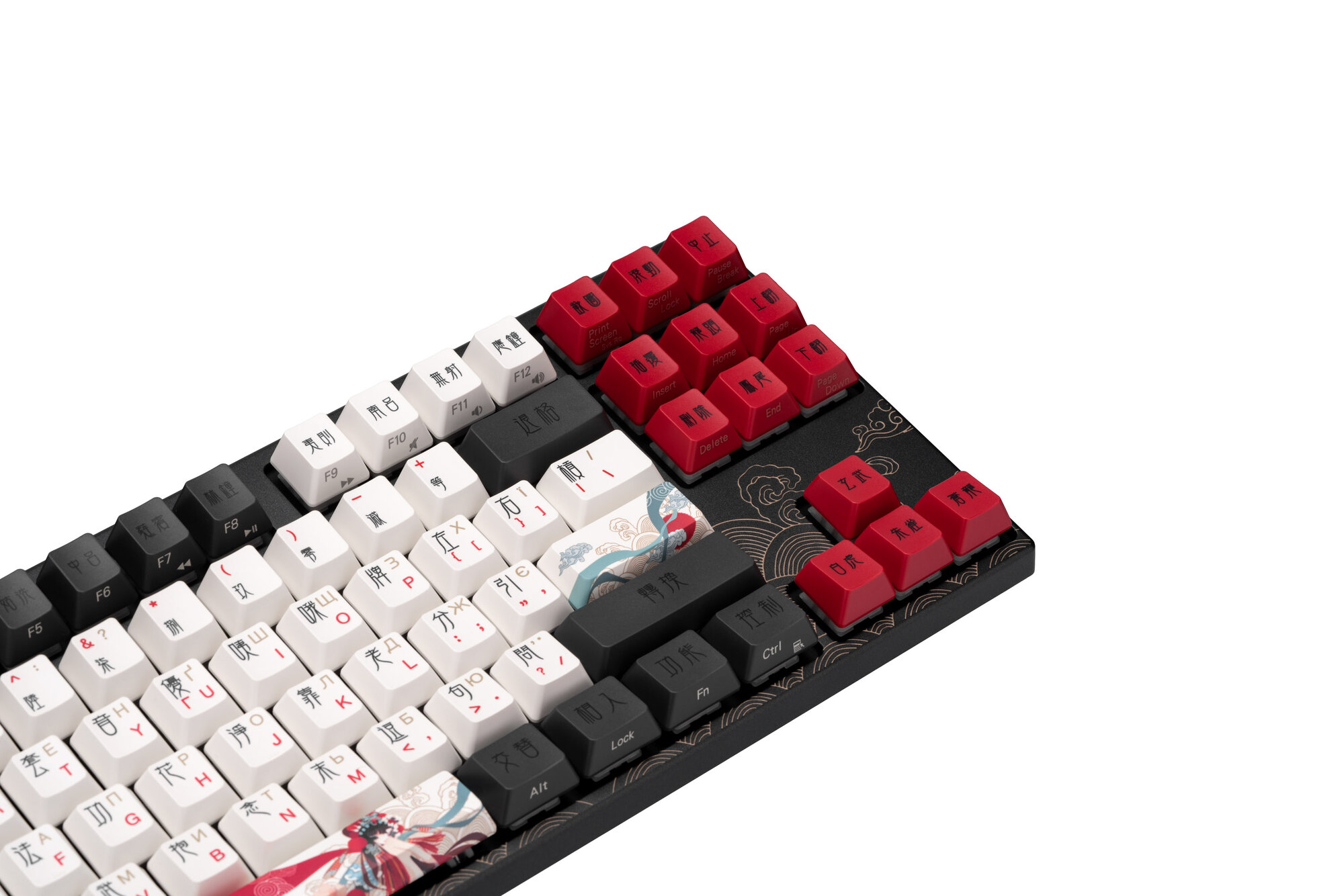 Клавиатура механическая Varmilo VEM87 Beijing Opera EC V2 Rose 87 клавиш USB White LED EN/UKR