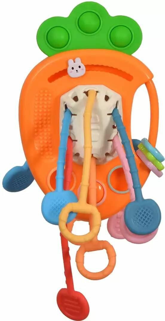 Развивающая игрушка тактильная тянучка "Морковка", 12х16х5 см