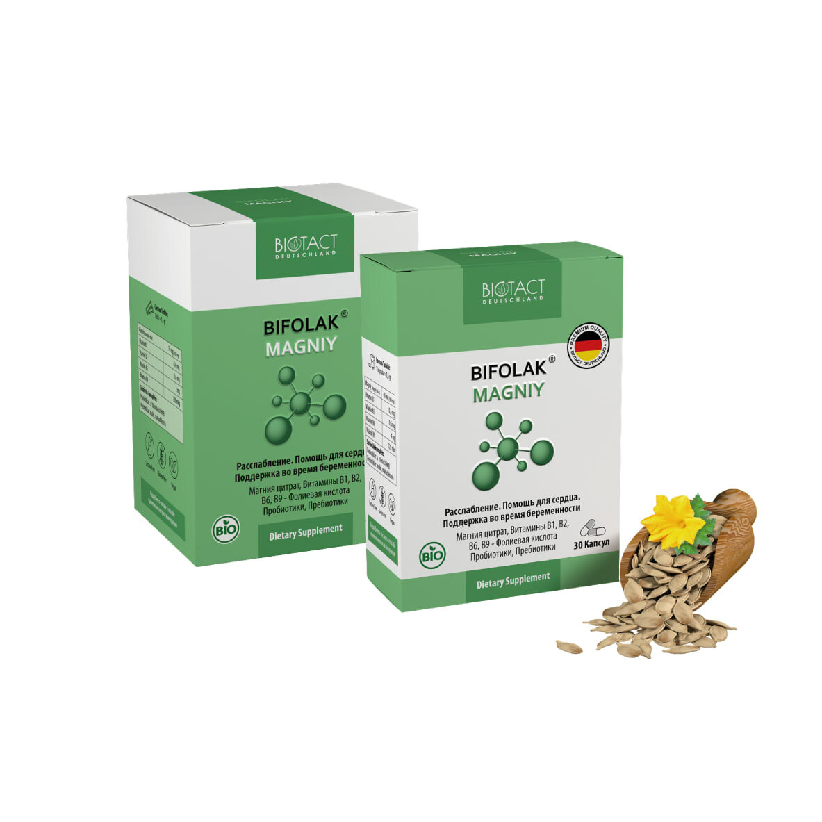 BIFOLAK® MAGNIY, Пробиотики, Витамины В Комплекс, для Снятия Стресса и Улучшения Сна