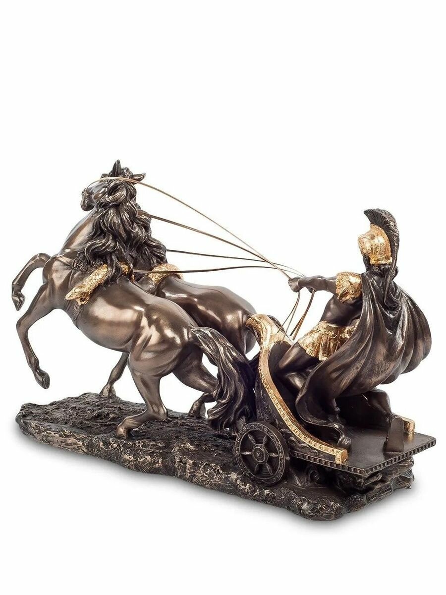 Статуэтка Воин на колеснице, 26*17*13.5 см, материал полистоун — фото 1