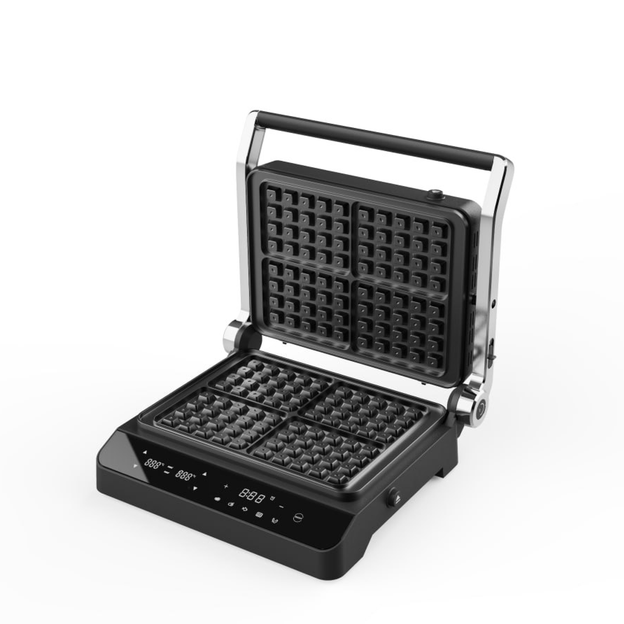 Вафельница/грильница Hofmann SWG2002TCB/HF, 5 программ, сенсорное, 2000 Вт, 2 насадки — фото 1