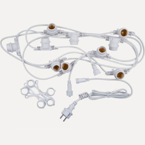 Изображение товара Гирлянда Белт-лайт Uniel UDL-K121 10/E27/5M IP65 WHITE BELT-LIGHT 5м + 1,5м сетевой шнур