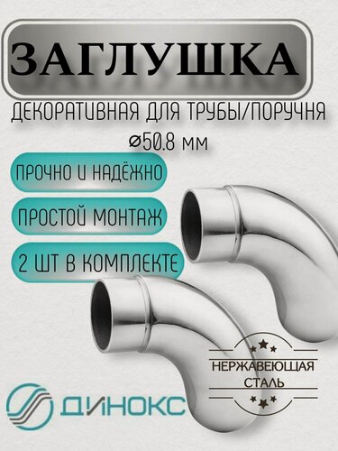 Изображение товара Заглушка трубы/поручня 50.8 мм декоративная