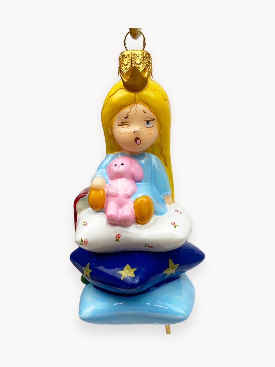 Елочная игрушка Ленигрушка Принцесса на горошине, разноветный