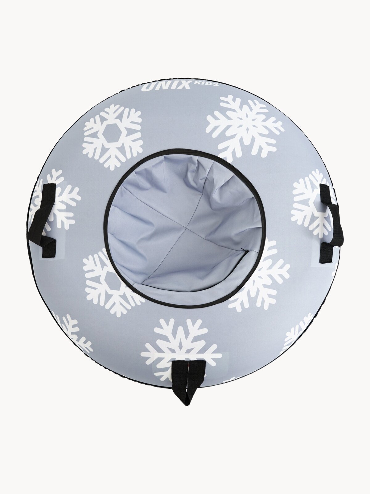 Ватрушка тюбинг UNIX Kids Снежок / Snow детская зимняя, для катания 105 см, с камерой, буксировочный трос