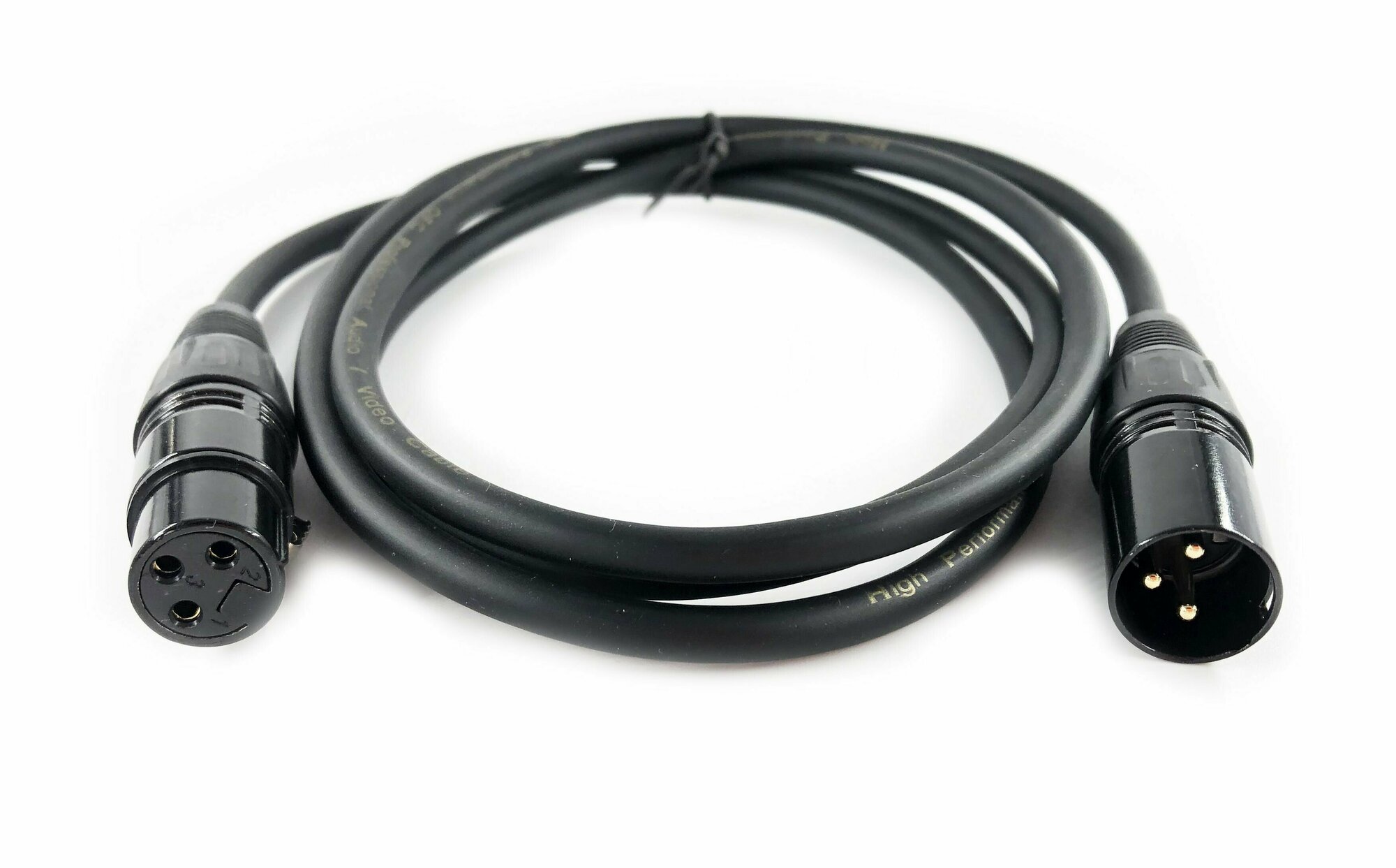 Шнур XLR штекер - XLR гнездо PREMIUM (1.5 метра) — фото 1