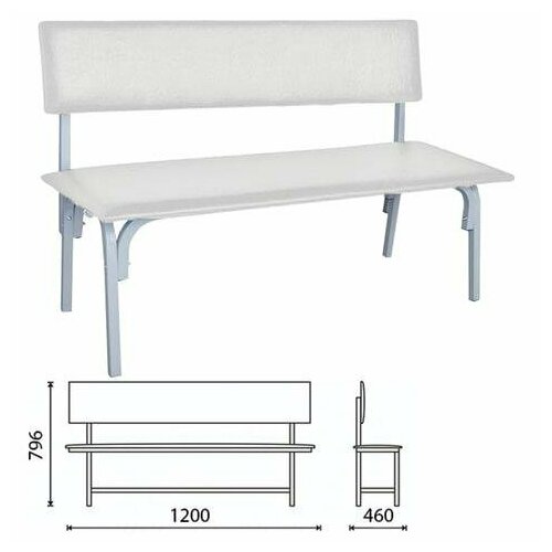 Банкетка со спинкой 