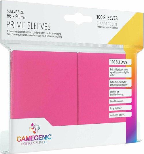 Протекторы для карт Gamegenic Prime Sleeves Pink (100)