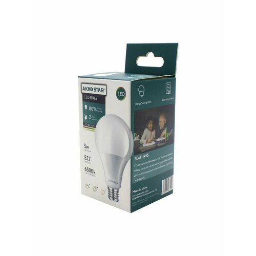 Светодиодная (LED) лампа A55-5W-E27 (6500K)