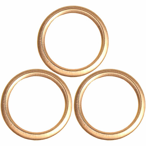 Уплотнительное кольцо прокладка сливной пробки масляного поддона двигателя VOLKSWAGEN SKODA AUDI SEAT VAG 0138157 медное комплект 3 шт 370₽