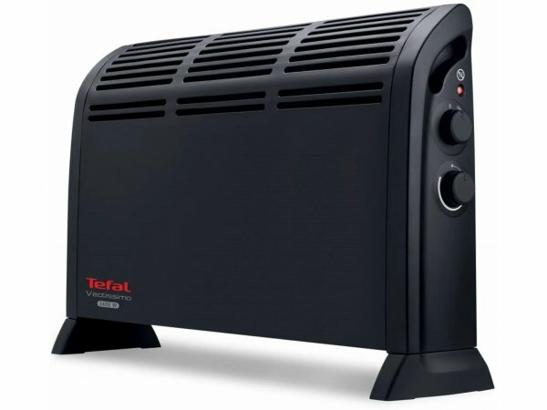 Конвектор электрический Tefal Vectissimo Black CQ3030F0, черный, мощность 2400 Вт, 2 режима работы, система защиты при перегреве