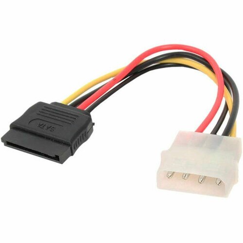 Кабель переходник питания Molex 4-Pin (M) - SATA 15-Pin (F) BEHPEX 24pin power supply synchronizer male to female atx mining 30cm 24 pin dual psu extension cable for computer adaptor for mining