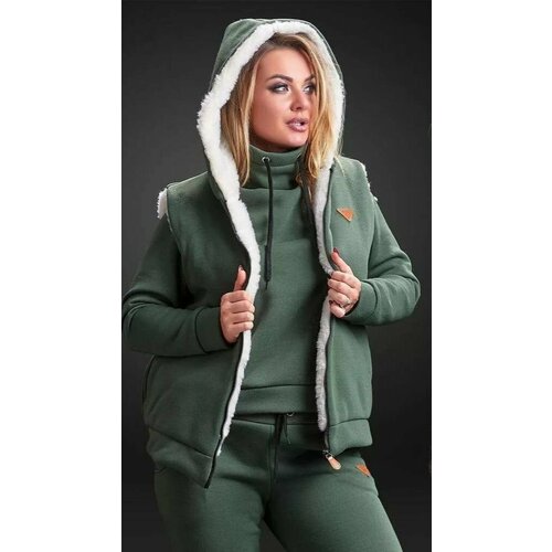 Костюм, размер 52, зеленый